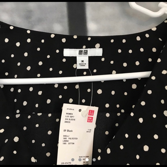 uniqlo polka dot ruffle dress - Picture 2 of 3